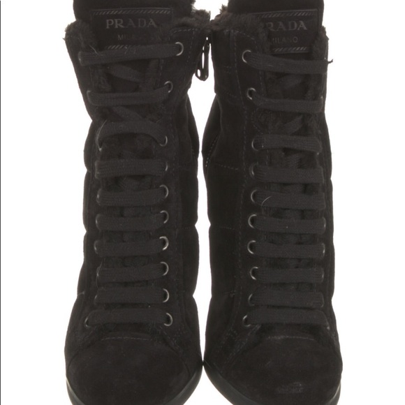 Prada Suede Ankle lace up boots - Picture 3 of 7